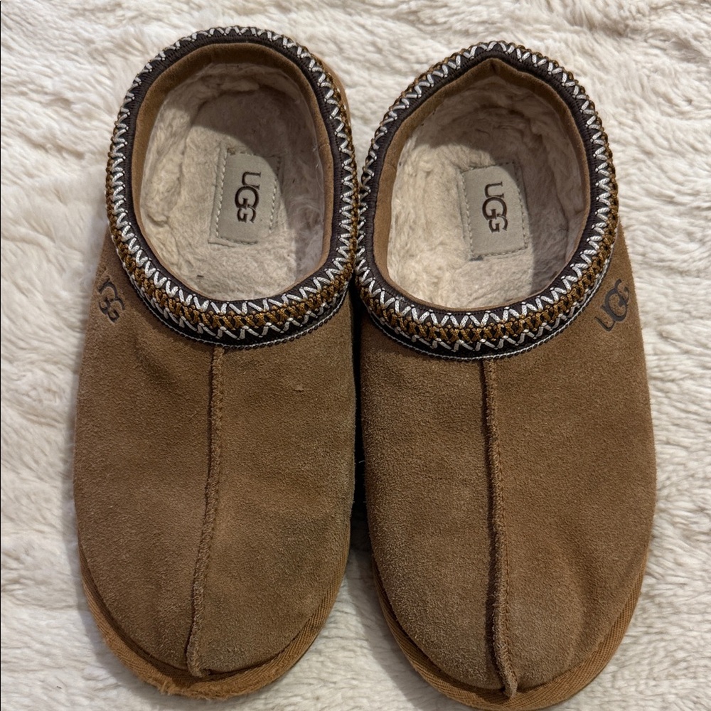 UGG Kids Brown Suede Slippers